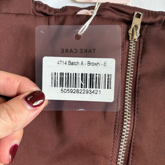 NWT Oh Polly Brown Crop Top - Picture 3 of 4